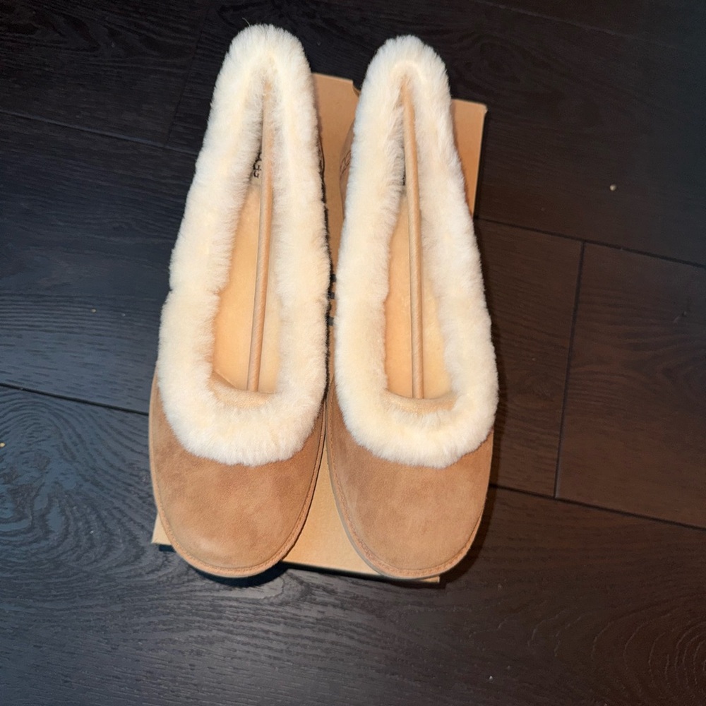 UGG Tan and Cream Women's Zora Ballet Flats